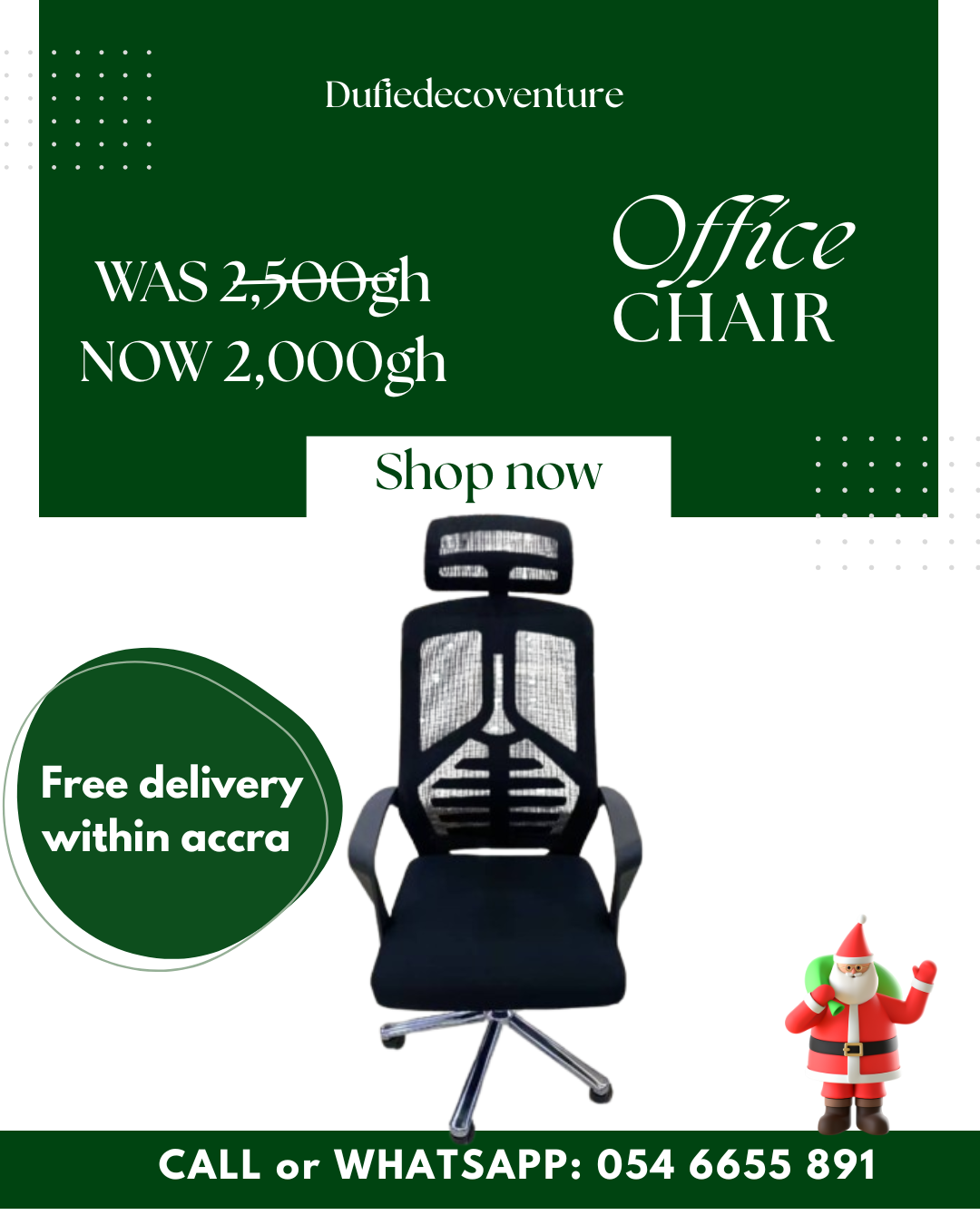 Ergonomic mesh office chair