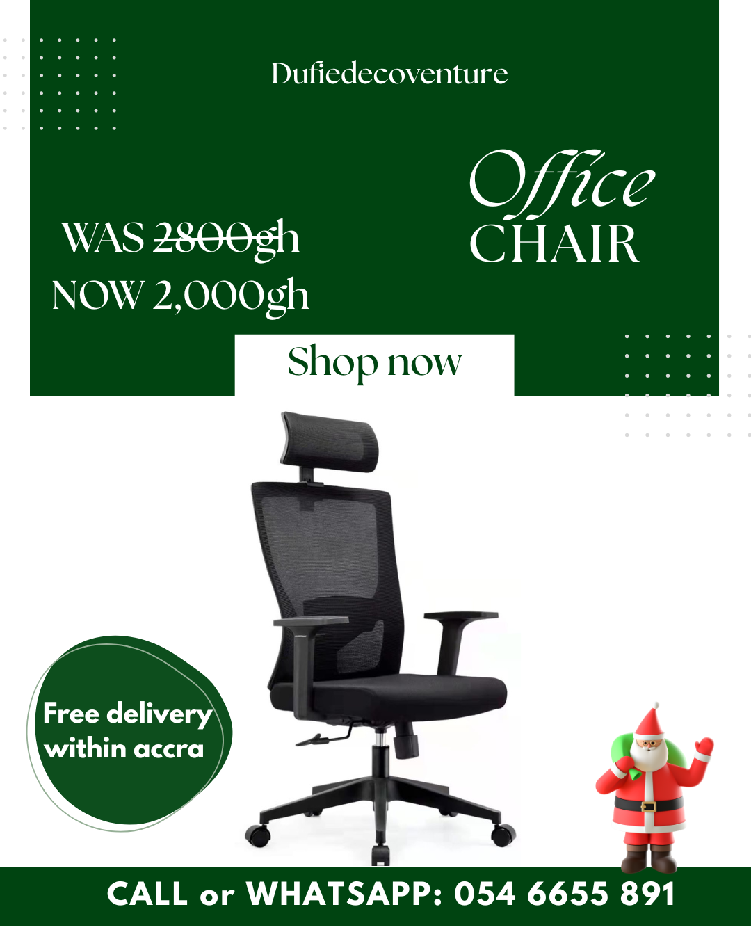 Ergonomic mesh office chair