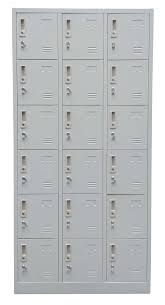 18-door metallic cabinet