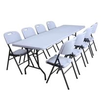 Foldable rental table 